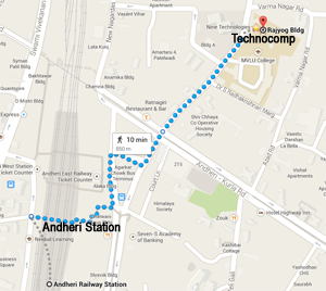 Google Map to Reach Technocomp Office